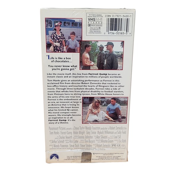 Forrest Gump VHS Tape Tom Hanks Movie Vintage Collectible Paramount - Picture 4 of 4